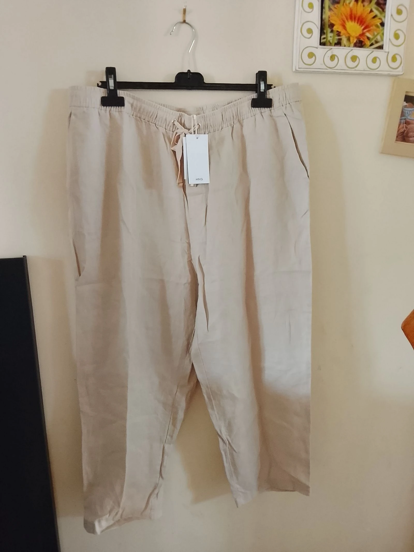 👒 MANGO Novo com etiqueta Tamanho XXL/44  Calça linho bege NP 49 e 👒 – photo 2